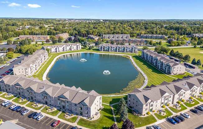 Aerial View of Community at Oak Shores Apartments, Oak Creek, WI, 53154