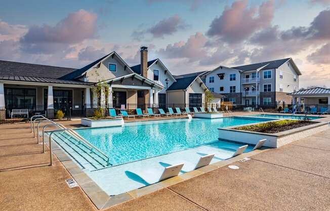 take a dip in the resort style pool at villas at houston levee west apartments