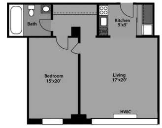 1 bed, 1 bath, 700 sqft, $1,647