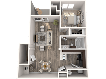 1 bed, 1 bath, $1,118