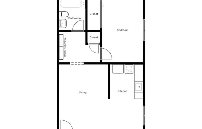 1 bed, 1 bath, 585 sqft, $1,155, Unit 4