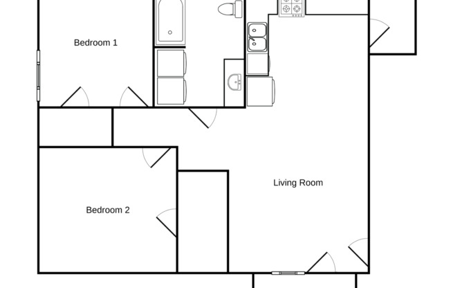 2 beds, 1 bath, 945 sqft, $1,180, Unit MA 1908-64