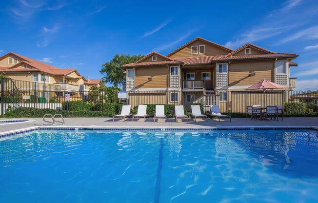 a small house in a pool of water