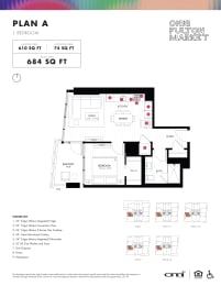 1 bed, 1 bath, 610 sqft, $3,238