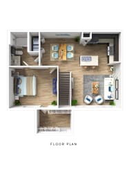 1 bed, 1 bath, 750 sqft, $1,136