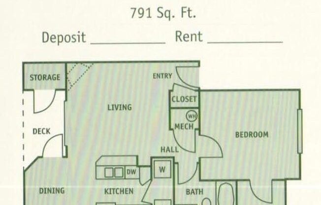 1 bed, 1 bath, 791 sqft, $1,045, Unit 697 - 203