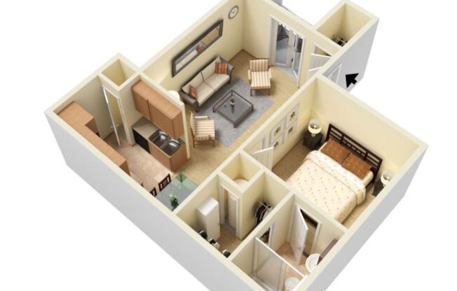 1 bed, 1 bath, 600 sqft, $799, Unit O16
