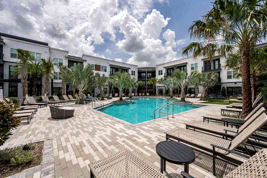 Sparkling blue pool at The Citizen at Waterset for residents in Apollo Beach and nearby areas.