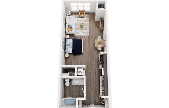 Studio, 1 bath, 604 sqft, $1,249, Unit 7202