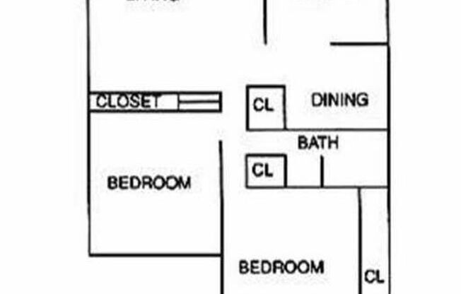 2 beds, 1 bath, 749 sqft, $1,025, Unit 1829-02