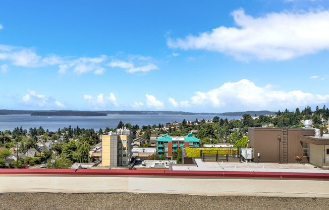 Community- Panoramic View of City From Rooftop at Mural, Seattle, Washington