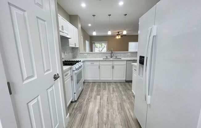 Inside the gated community townhouse