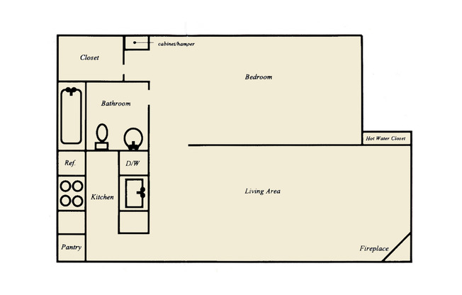 1 bed, 1 bath, 500 sqft, $779
