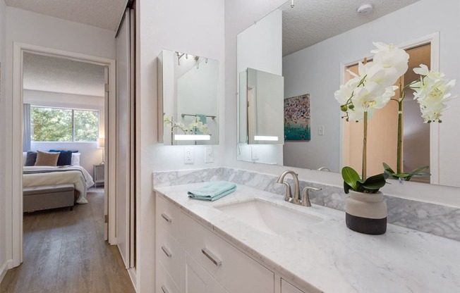 Spacious Bedrooms With En Suite Closet And Bathrooms at Marine View Apartments, Alameda, 94501