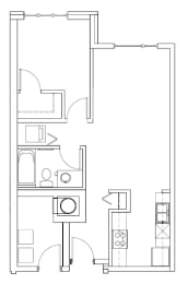 1 bed, 1 bath, 633 sqft, $2,048
