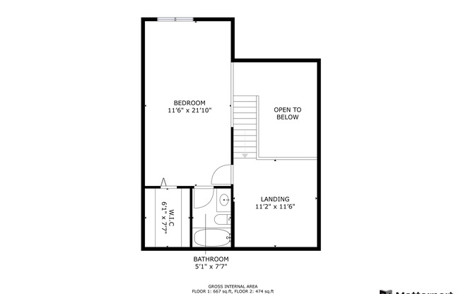 2 beds, 1.5 baths, 1,250 sqft, $1,250, Unit 2599-45