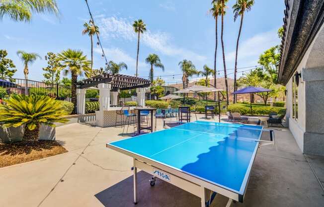 Outdoor Sun Deck Games at The Hills at Quail Run in Riverside, California