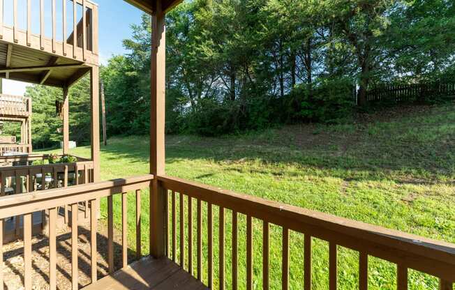 a view of the yard from the deck