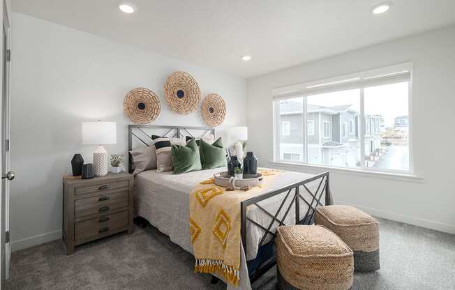 bedroom decor at Banner Hill, Utah