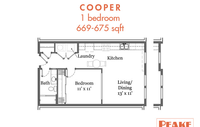 1 bed, 1 bath, 675 sqft, $1,295, Unit 310CH