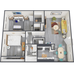 2 beds, 1 bath, 784 sqft, $1,082