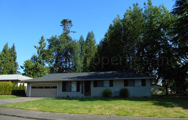 Beautiful Ranch Style Home on Very Large Corner Lot With W/D Hookups, Fireplace, 2 Car Garage & A/C Unit!