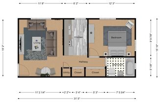 1 bed, 1 bath, 500 sqft, $800, Unit 1723-08