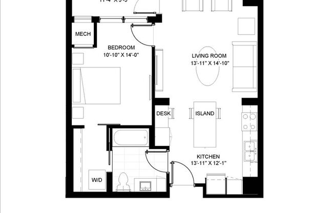 1 bed, 1 bath, 678 sqft, $2,115, Unit 1504