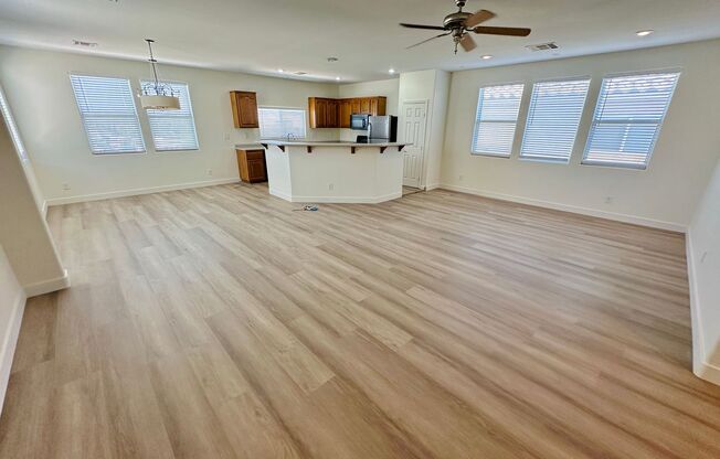 4 bed 2.5 bath home in the southwest with 3 bedrooms downstairs and the master bedroom upstairs! New LVP flooring installed throughout the house!