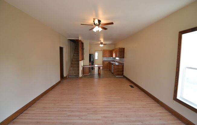 Remodeled 3-4 bedroom, open floor plan, New windows, roof, siding, gutters, flooring, paint, blinds and more!!!