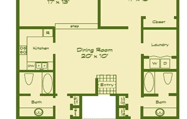 3 beds, 2 baths, 1,607 sqft, $1,595, Unit D-1902