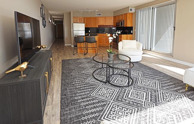 Model Suite with All New LVT Hard Surface Flooring in the Living Areas - Stonebridge Waterfront in Flats District Cleveland OH