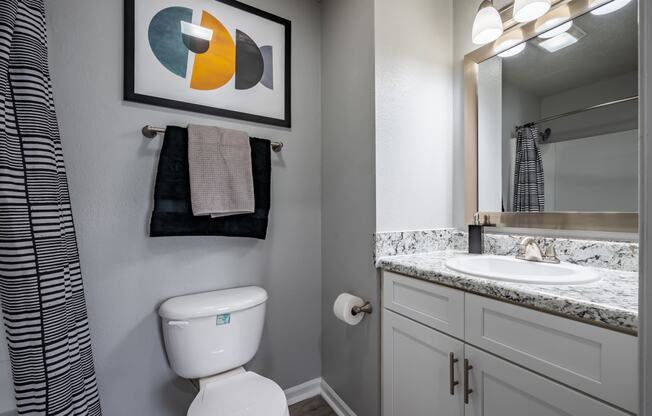 Updated Bathroom at Spalding Vue Apartments, Peachtree Corners, Georgia