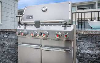 Barbecue And Grilling Station at Park Apartments, California