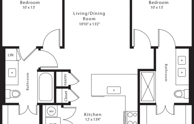 2 beds, 2 baths, 1,005 sqft, $2,760, Unit 719