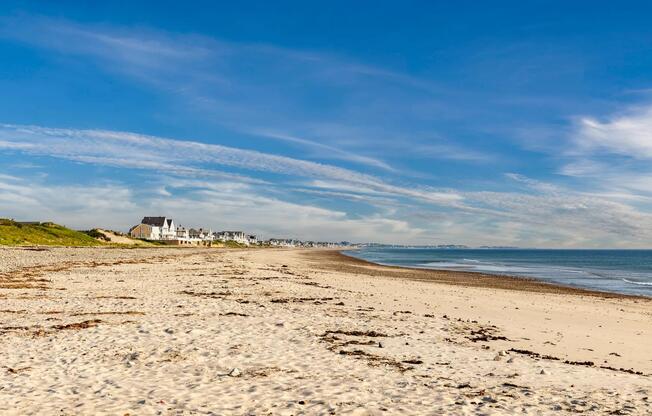 Rexhame Beach offers serene shoreline views just moments from Modera South Shore—your coastal escape is always close.