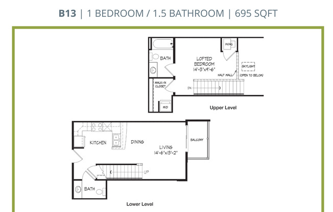 1 bed, 1.5 baths, 695 sqft, $1,385, Unit 614-314