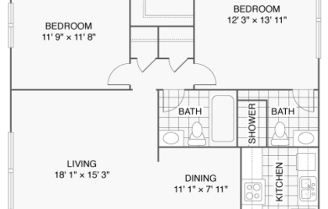 2 beds, 2 baths, 1,009 sqft, $1,130