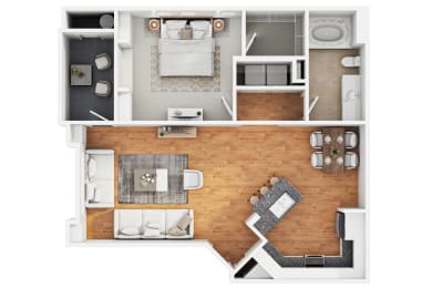 1 bed, 1 bath, 757 sqft, $1,399