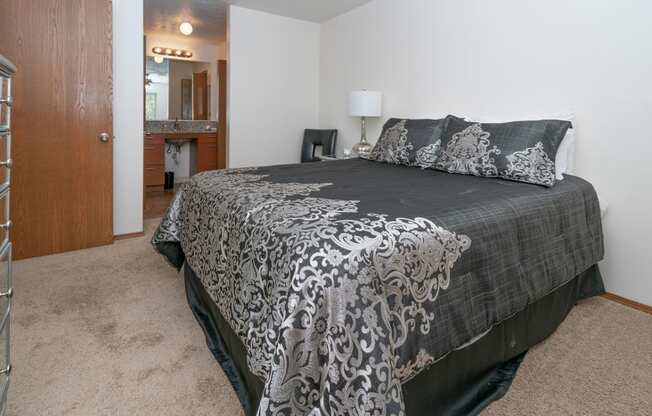 Gorgeous Bedroom at Raleigh House Apartments, MRD Apartments, East Lansing, MI
