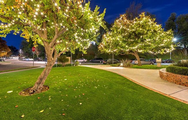 Walkways during the Holidays at The Reserve at Warner Center, Woodland Hills, California