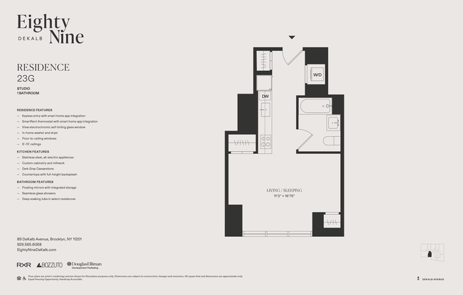 Studio, 1.5 baths, $4,150, Unit 25G