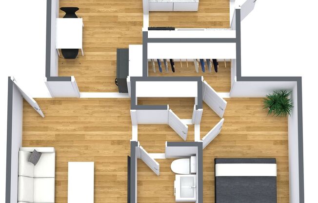 1 bed, 1 bath, 540 sqft, $1,435, Unit 1720-3G