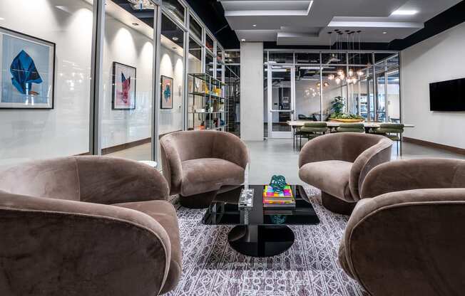 a view of the lobby at 353 sacramento street