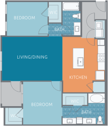 2 beds, 2 baths, 1,199 sqft, $2,130