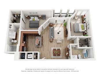 2 beds, 2 baths, 1,153 sqft, $2,178