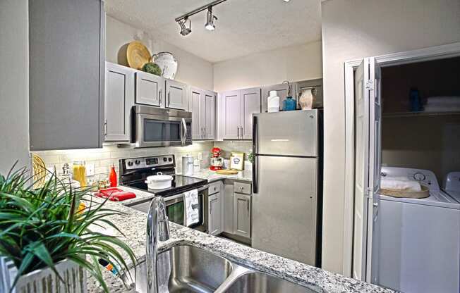 kitchen with stainless steel appliances