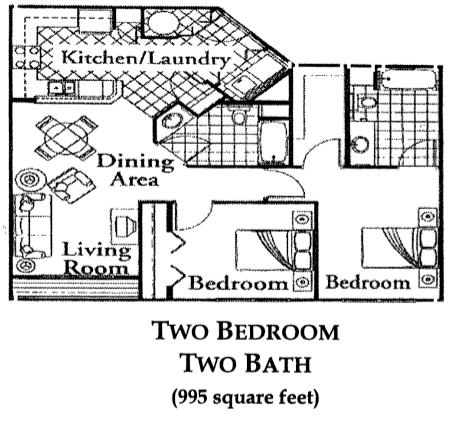 2 beds, 2 baths, 860 sqft, $779