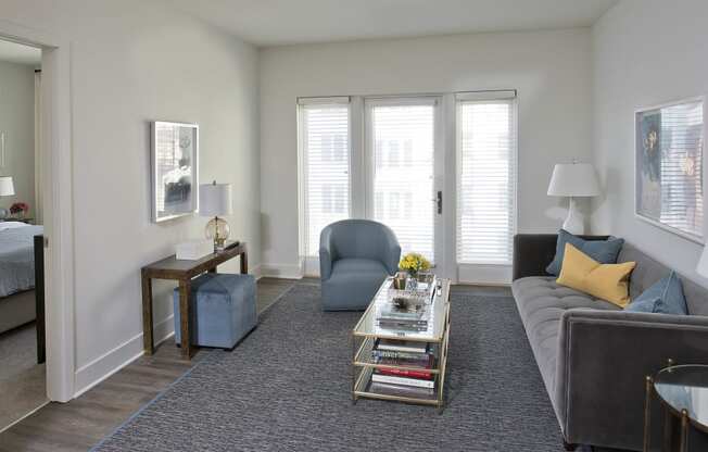 Living Room With Bedroom View at The Thornton, Alexandria, 22314