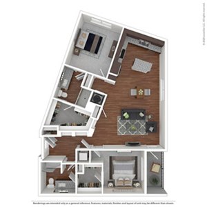 2 beds, 2 baths, 1,254 sqft, $2,911